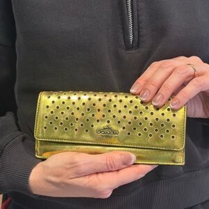 Coach gold wallet